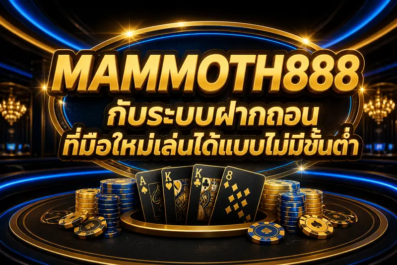 MAMMOTH888 กับระบบฝากถอนที่มือใหม่เล่นได้แบบไม่มีขั้นต่ำ